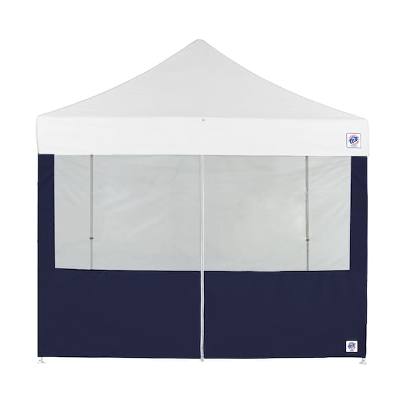 E-Z Up TAA Compliant Food Booth Middle Zipper Sidewall, 8' W x 8' H, Navy Blue SW3FBFXTM8NB - main